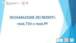 Dichiarativi modello 730 o UnicoPF